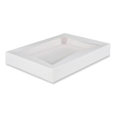 Window Flag Design Pie Boxes, 16 x 12 x 2.25, White, Paper, 100/Carton
