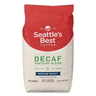 Port Side Blend Whole Bean Coffee, Decaffeinated, 12 oz Bag