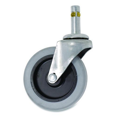3" Swivel Caster, 0.44" x 1.38" Swivel Stem, Gray