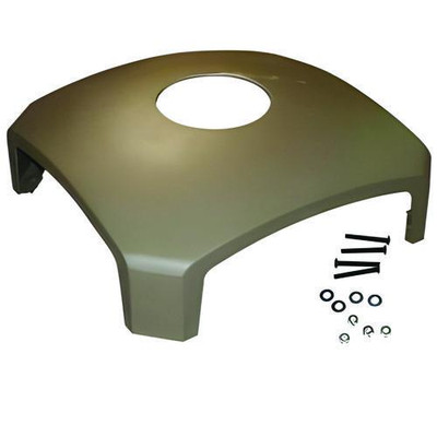 Dome Top with Hole for Landmark Series Waste Receptacle, 26" Diameter, Driftwood