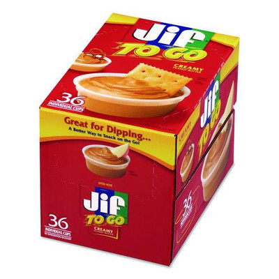 Spreads, Creamy Peanut Butter, 1.5 oz Cup, 36/Carton