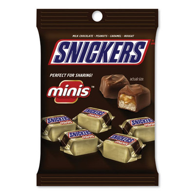 Minis Size Chocolate Bars, Milk Chocolate, 4.4 oz Pack, 12 Packs/Carton