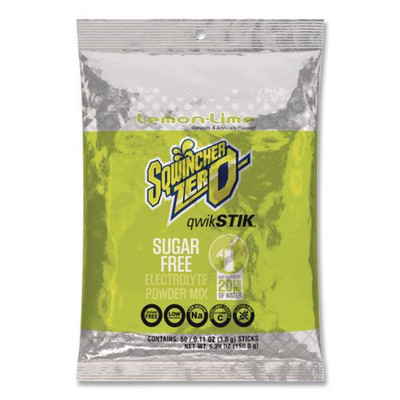 Sugar-Free Qwik Stik Energy Drink Mix, Lemonade, 1.26 oz Packet, 50/Pack