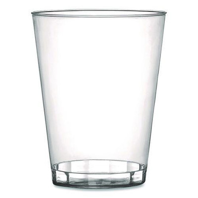 Plastic Tumblers, 8 oz, Clear, 20/Bag, 25 Bags/Carton