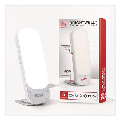 Brightwell 5-in-1 Productivity LED Desk Light, 7" High, White