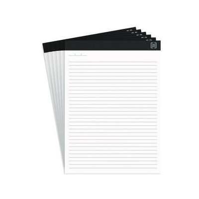 Notepads, Narrow Rule, (50) White 8.5 x 11 Sheets, 6/Pack