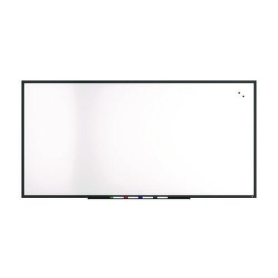Magnetic Porcelain Dry Erase Board, 96" x 48", White Surface, Black Aluminum Frame