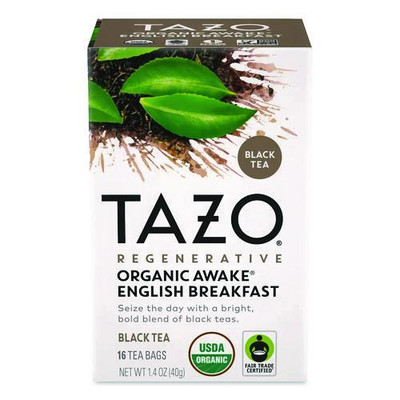 Tea Bags, Organic Awake English Breakfast, 16/Box