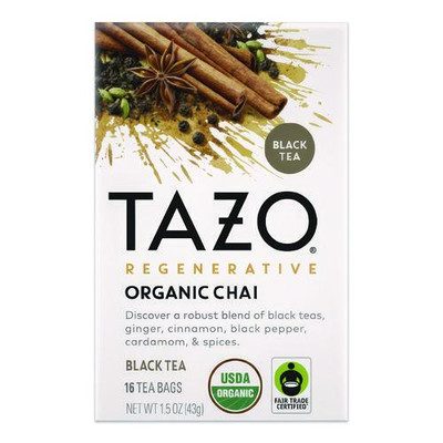 Tea Bags, Organic Chai, 16/Box