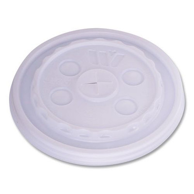 Plastic Lids for Foam Cups and Bowls, Slotted, Fits 12 oz to 24 oz Cold Cups, Translucent, 1,000/Carton