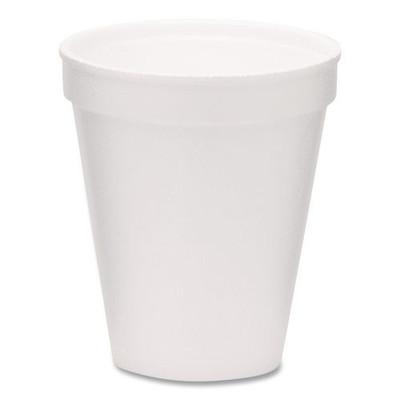 Foam Drink Cups, 8 oz, White, 1,000/Carton