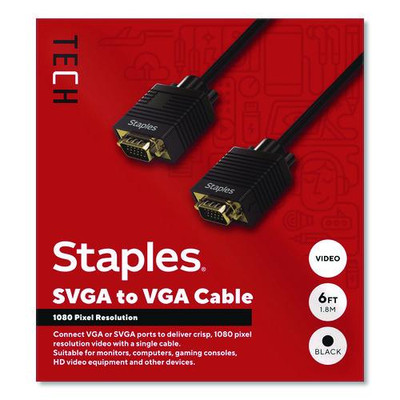 SVGA to VGA Cable, 6 ft, Black