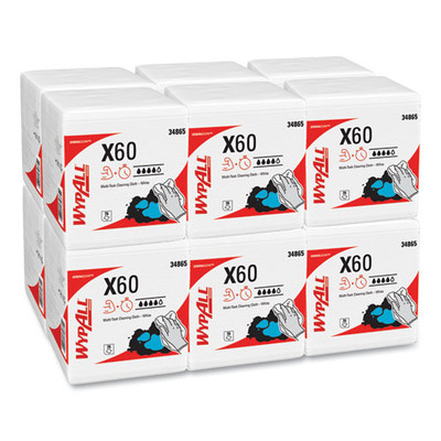X60 Cloths, 1/4 Fold, 12.5 X 13, White, 76/box, 12 Boxes/carton