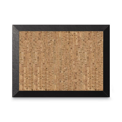 Natural Cork Bulletin Board, 24x18, Cork/black
