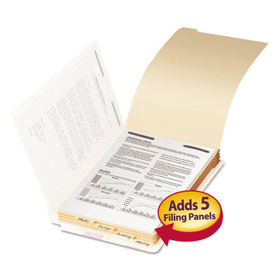 Stackable Folder Dividers With Fasteners, 1/5-cut End Tab, Legal Size, Manila, 50/pack Stackable Folder Dividers With Fasteners, 1/5-cut End Tab, Legal Size, Manila, 50/pack