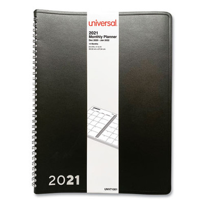 Monthly Planner, 11 X 8, Black Cover, 14-month (dec To Jan): 2021 To 2023 Monthly Planner, 11 X 8, Black Cover, 14-month (dec To Jan): 2021 To 2023