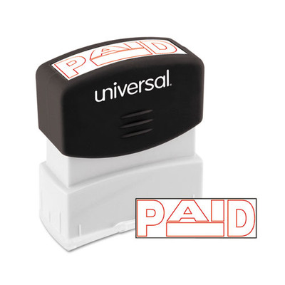 Message Stamp, Paid, Pre-inked One-color, Red Message Stamp, Paid, Pre-inked One-color, Red