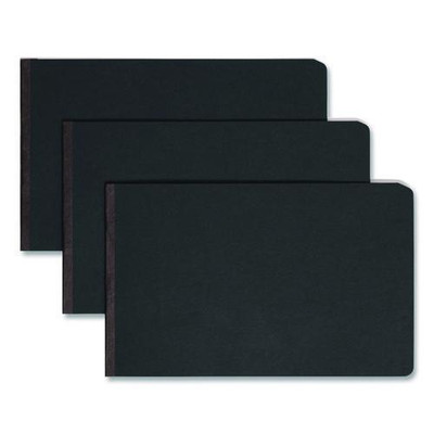 Prong Fastener Pressboard Report Cover, Two-piece Prong Fastener, 2" Capacity, 8.5 X 14, Black/black