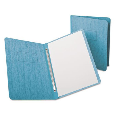 Heavyweight Pressguard And Pressboard Report Cover W/reinforced Side Hinge, 2-prong Fastener, 3" Cap, 8.5 X 11,  Light Blue