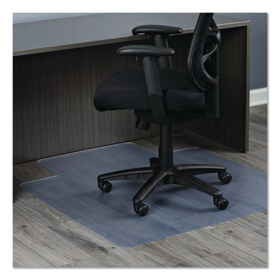 All Day Use Non-studded Chair Mat For Hard Floors, 45 X 53, Wide Lipped, Clear