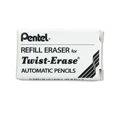 Eraser Refills For Pentel Side Fx And Twist-erase Pencils, Cylindrical Rod, White, 3/tube Eraser Refills For Pentel Side Fx And Twist-erase Pencils, Cylindrical Rod, White, 3/tube