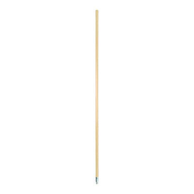 Metal Tip Threaded Hardwood Broom Handle, 0.94" Dia X 60", Natural