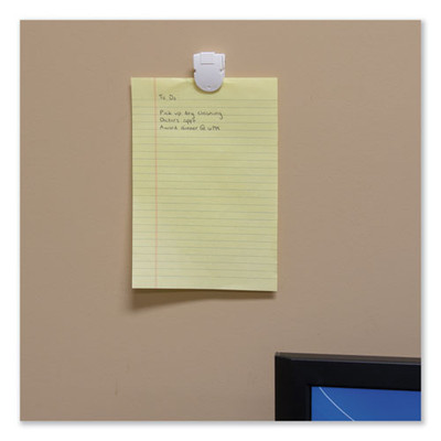 Magnetic/adhesive Clips, 0.25", White, 20/box Magnetic/adhesive Clips, 0.25", White, 20/box