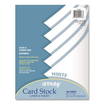 Array Card Stock, 65lb, 8.5 X 11, White, 100/pack