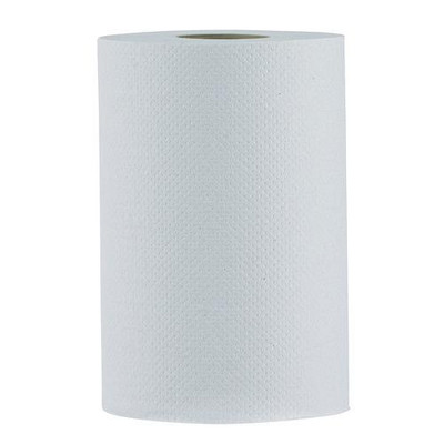Hardwound Paper Towels, Nonperforated, 1-ply, 8" X 350 Ft, White, 12 Rolls/carton