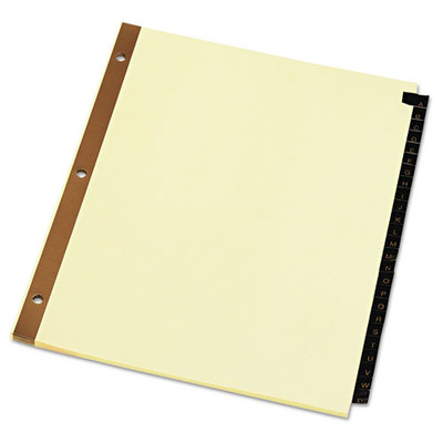 Deluxe Preprinted Simulated Leather Tab Dividers With Gold Printing, 25-tab, A To Z, 11 X 8.5, Buff, 1 Set Deluxe Preprinted Simulated Leather Tab Dividers With Gold Printing, 25-tab, A To Z, 11 X 8.5, Buff, 1 Set