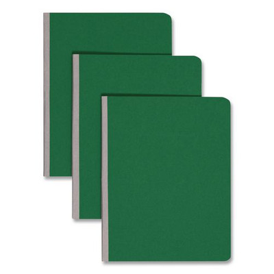 Prong Fastener Pressboard Report Cover, Two-piece Prong Fastener, 3" Capacity, 8.5 X 11, Green/green