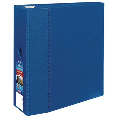 Heavy-duty Non-view Binder With Durahinge, Locking One Touch Ezd Rings And Thumb Notch, 3 Rings, 5" Capacity, 11 X 8.5, Blue