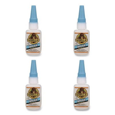 Super Glue, 0.53 Oz, Dries Clear, 4/carton