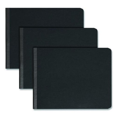 Prong Fastener Premium Pressboard Report Cover, Two-piece Prong Fastener, 2" Capacity, 8.5 X 11, Black/black