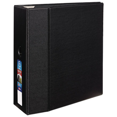 Heavy-duty Non-view Binder With Durahinge, Locking One Touch Ezd Rings And Thumb Notch, 3 Rings, 5" Capacity, 11 X 8.5, Black