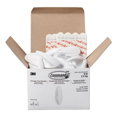 Designer Hooks, Plastic, White, 5 Lb Cap, 16 Hooks And 24 Strips/pack Designer Hooks, Plastic, White, 5 Lb Cap, 16 Hooks And 24 Strips/pack