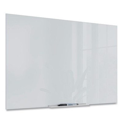 Floating Glass Dry Erase Board, 36 X 24, White