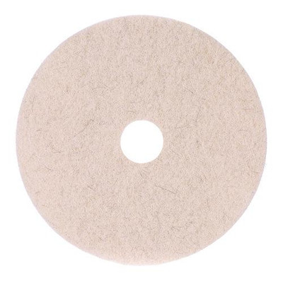 Natural Hog Hair Burnishing Floor Pads, 21" Diameter, Tan, 5/carton