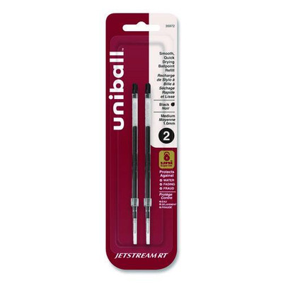 Refill For Jetstream Rt Pens, Bold Conical Tip, Black Ink, 2/pack