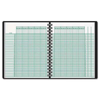 Undated Class Record Book, Nine To 10 Week Term: Two-page Spread (35 Students), 10.88 X 8.25, Black Cover Undated Class Record Book, Nine To 10 Week Term: Two-page Spread (35 Students), 10.88 X 8.25, Black Cover
