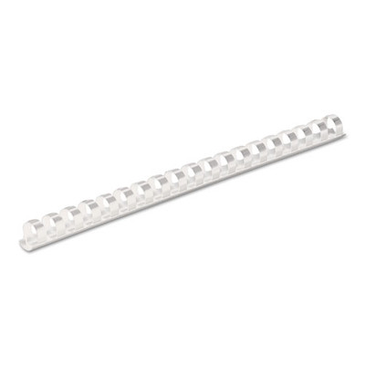 Plastic Comb Bindings, 1/2" Diameter, 90 Sheet Capacity, White, 100/pack Plastic Comb Bindings, 1/2" Diameter, 90 Sheet Capacity, White, 100/pack