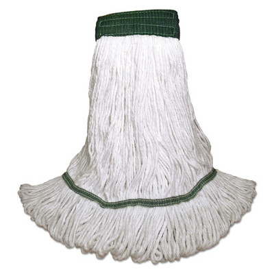 Loop End Rayon Mop Head, Rayon, Medium, 14 Oz, White, Dozen Loop End Rayon Mop Head, Rayon, Medium, 14 Oz, White, Dozen