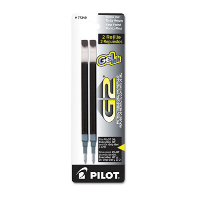 Refill For Pilot B2p, Dr Grip, G2, G6, Mr Metropolitan, Precise Begreen And Q7 Gel Pens, Fine Tip, Black Ink, 2/pack