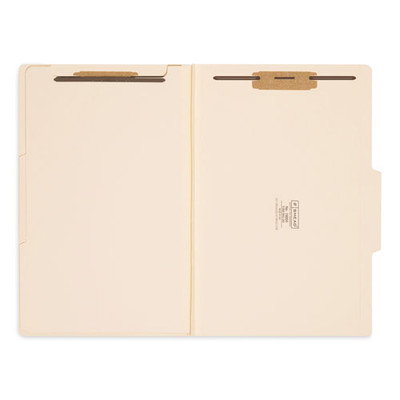 Manila Four- And Six-section Top Tab Classification Folders, 2 Dividers, Legal Size, Manila, 10/box