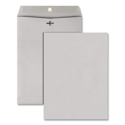 Clasp Envelope, #90, Square Flap, Clasp/gummed Closure, 9 X 12, Executive Gray, 100/box