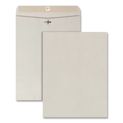 Clasp Envelope, #97, Square Flap, Clasp/gummed Closure, 10 X 13, Executive Gray, 100/box