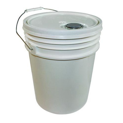 Utility Bucket W/lid, Polyethylene, 5gal, White