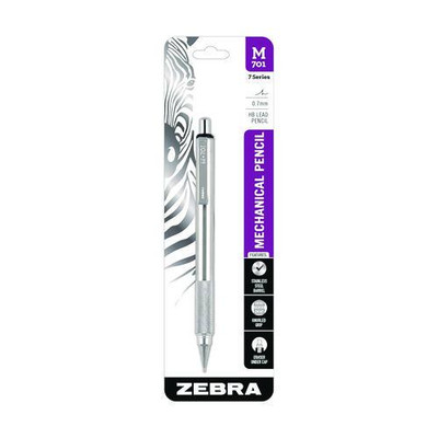 M-701 Mechanical Pencil, 0.7 Mm, Hb (#2.5), Black Lead, Silver Barrel