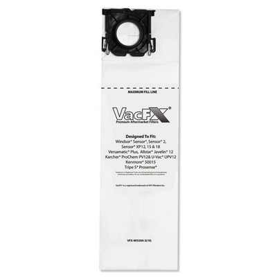 Vacuum Filter Bags Designed To Fit Windsor Sensor S/s2/xp/veramatic Plus, 100/ct