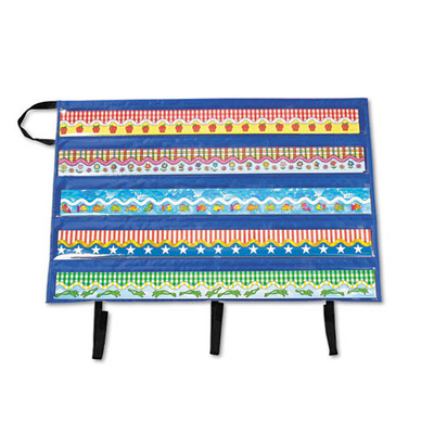 Border Storage Pocket Chart, Blue/clear, 41" X 24.5" Border Storage Pocket Chart, Blue/clear, 41" X 24.5"